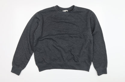 H&M Women’s Grey Pullover Sweatshirt M Regular Crew Neck