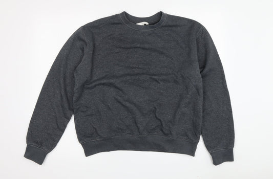 H&M Women’s Grey Pullover Sweatshirt M Regular Crew Neck