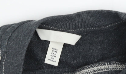 H&M Women’s Grey Pullover Sweatshirt M Regular Crew Neck