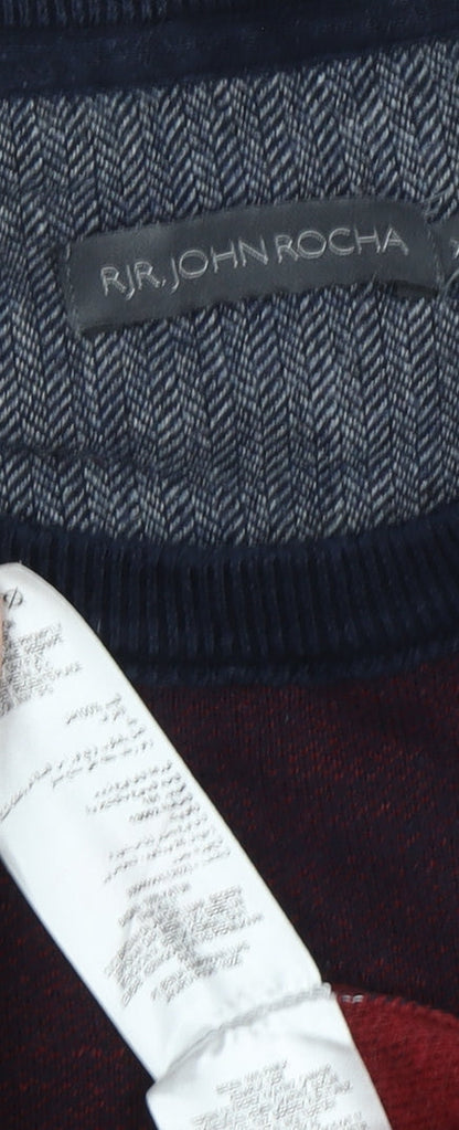 RJR John Rocha Men's XL Red Wool Pullover Jumper