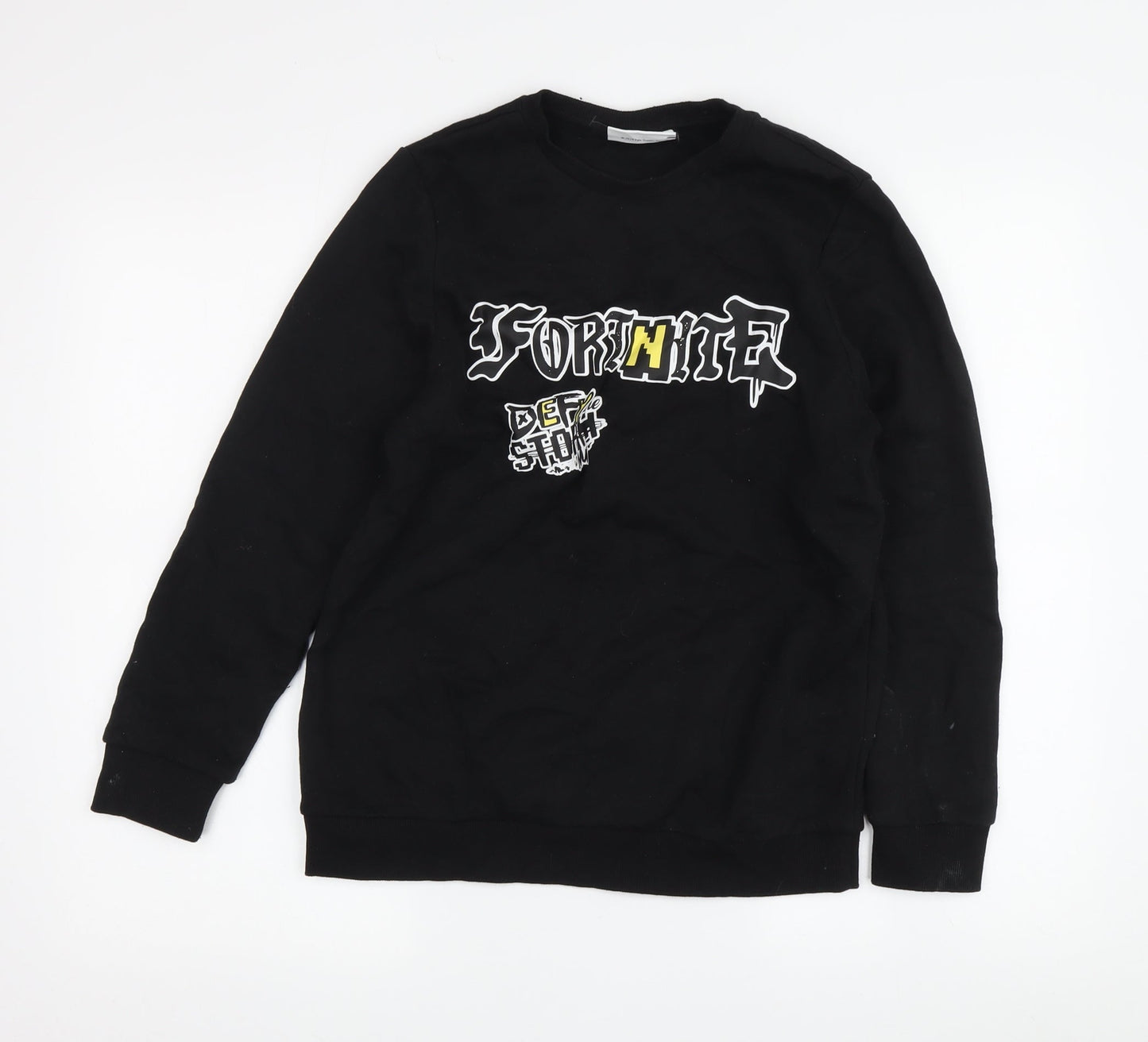 Fortnite Boys Black Large Graphic Sweatshirt Pullover