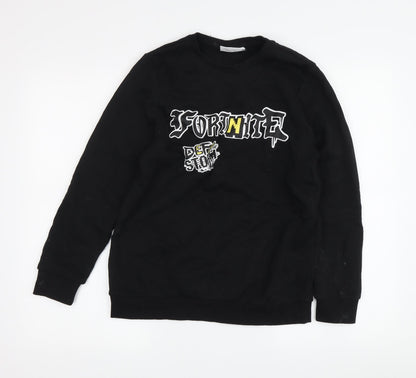 Fortnite Boys Black Large Graphic Sweatshirt Pullover