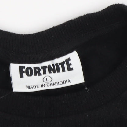 Fortnite Boys Black Large Graphic Sweatshirt Pullover