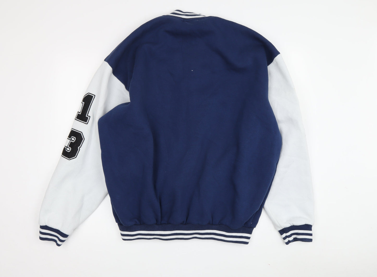 Mens UK Size M boohooMAN Blue Varsity Jacket
