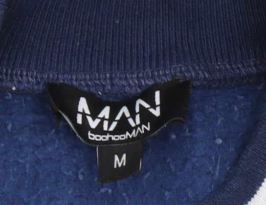 Mens UK Size M boohooMAN Blue Varsity Jacket