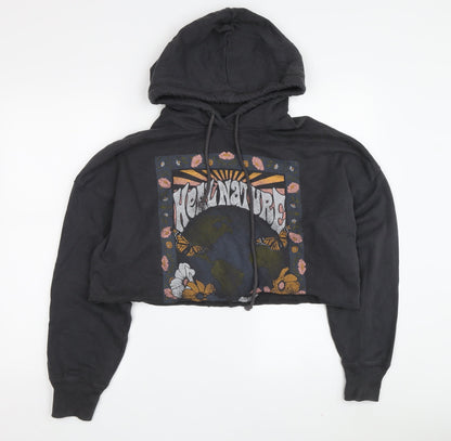 Hollister Women's Black Graphic Pullover Hoodie S