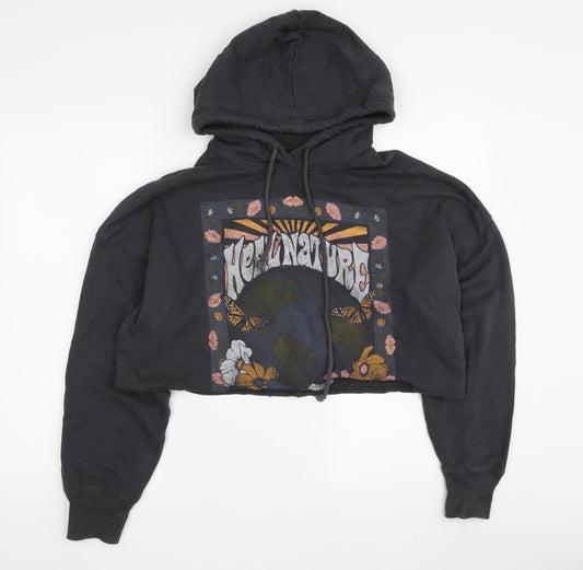 Hollister Women's Black Graphic Pullover Hoodie S