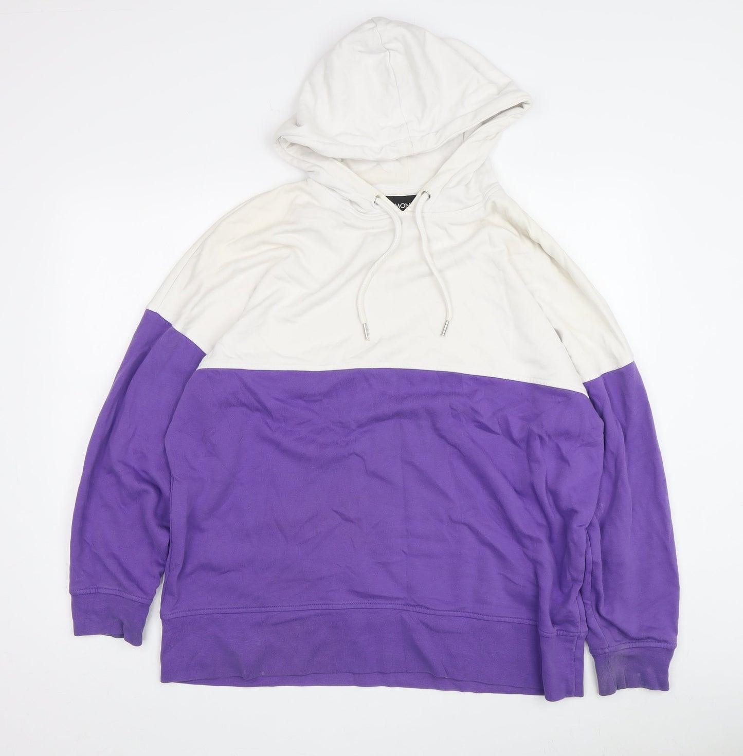 Unisex Adults UK Size M Monki Purple Pullover Hoodie