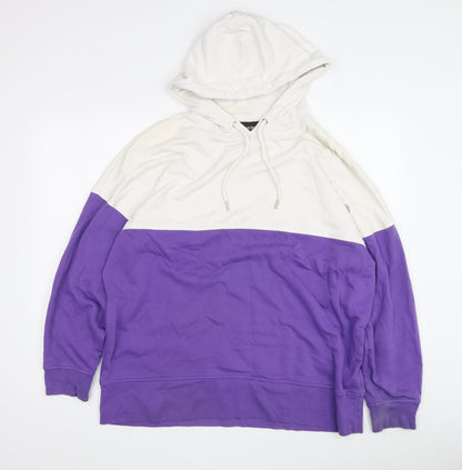 Unisex Adults UK Size M Monki Purple Pullover Hoodie