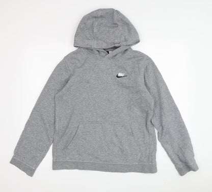Nike Boys Grey Hoodie XL Pullover, Jersey, Logo Accented
