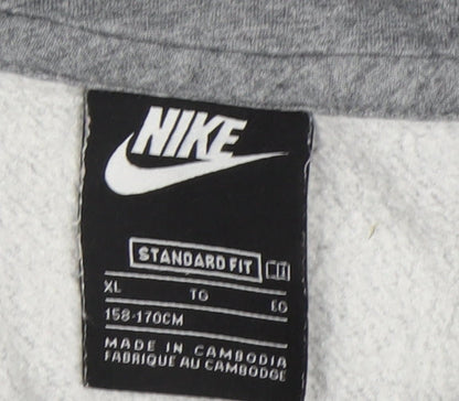 Nike Boys Grey Hoodie XL Pullover, Jersey, Logo Accented