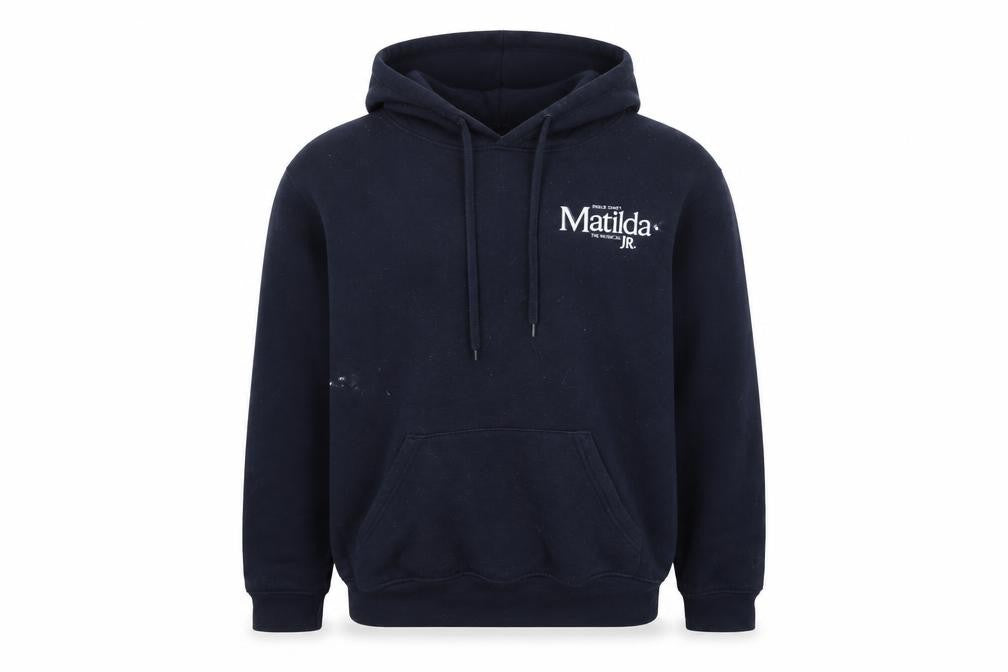 Front view of Uneek Black Hoodie, unisex, size S, pullover style