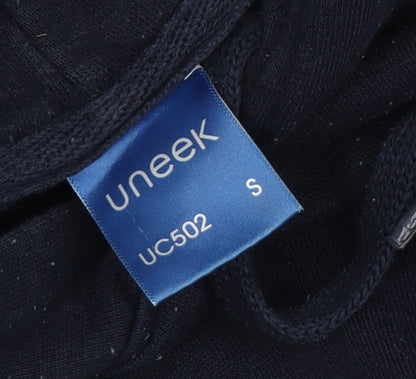 Uneek Black Hoodie, Unisex, Size S, Pullover Style