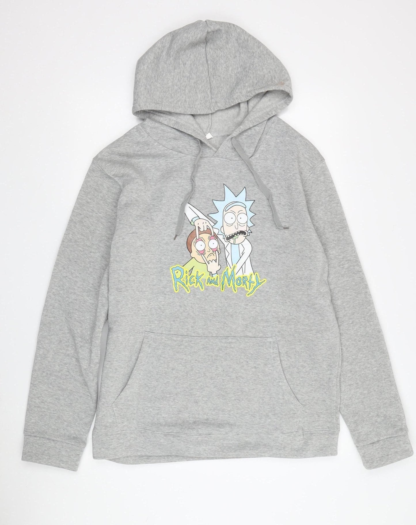 Men's Grey Rick and Morty XL Pullover Hoodie