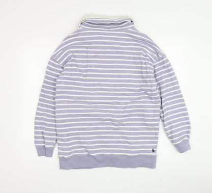 Joules Women's Purple Striped Sweatshirt Size L