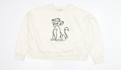 Womens UK Size L Disney Ivory Pullover Sweatshirt