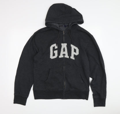 Mens UK Size M Gap Black Full Zip Hoodie