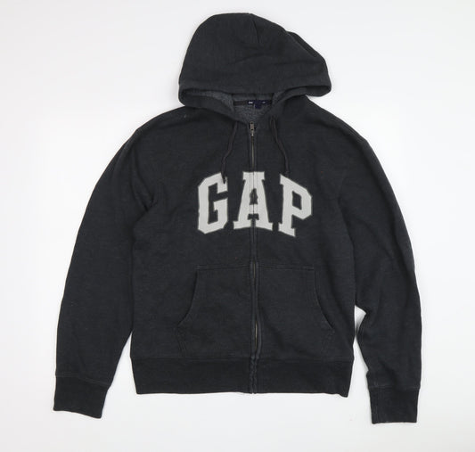 Mens UK Size M Gap Black Full Zip Hoodie