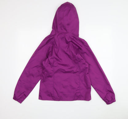 Decathlon Teens Purple Waterproof Rain Jacket Size 12