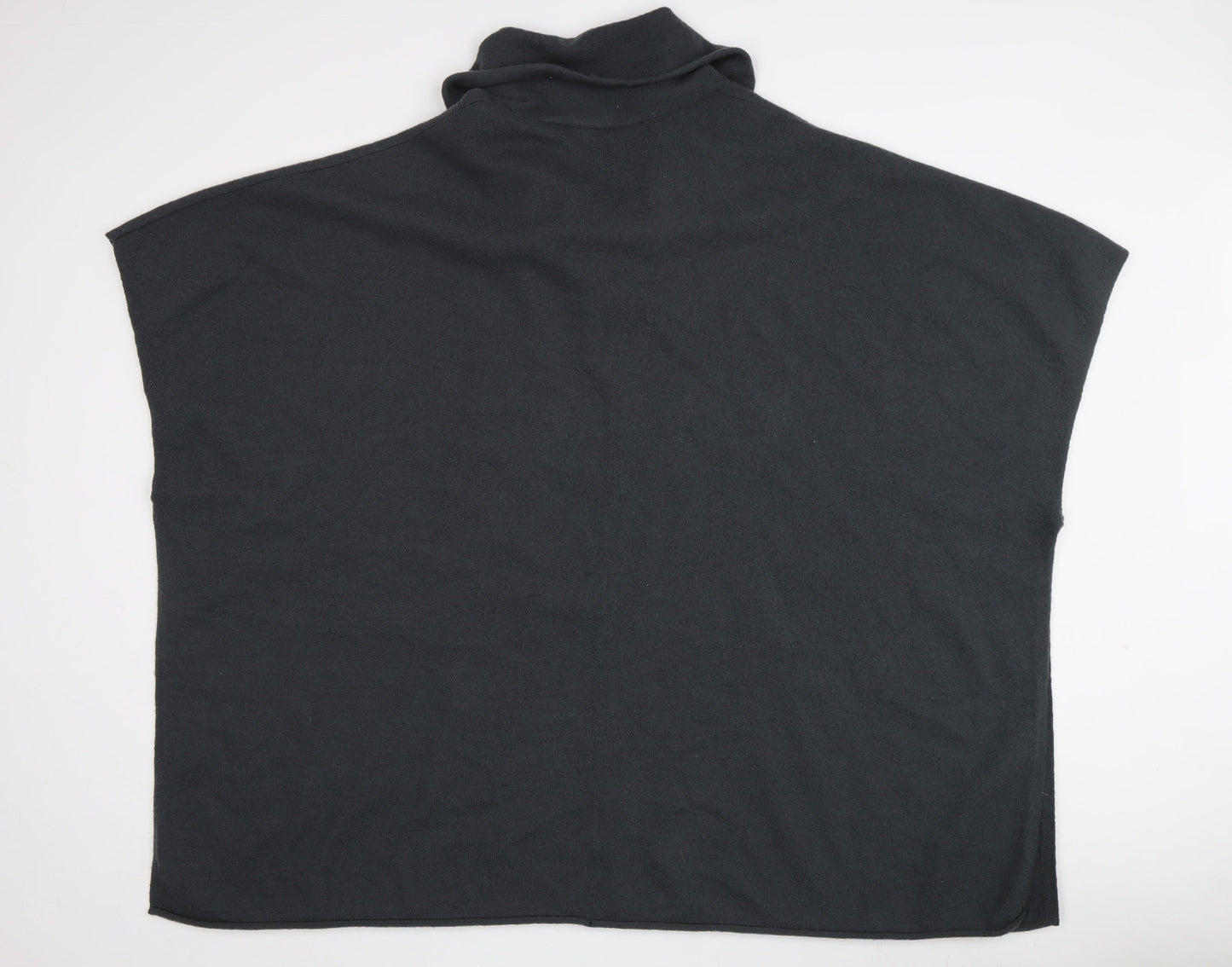 Gray & Willow Women's Black Wool Sleeveless Cape S