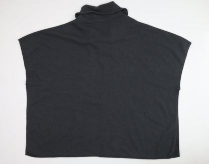 Gray & Willow Women's Black Wool Sleeveless Cape S