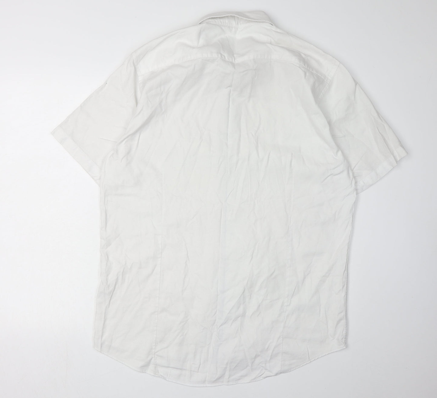 Gino Marcello Men's White XL Button-Up Casual Shirt