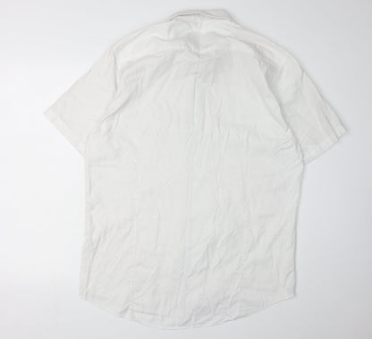 Gino Marcello Men's White XL Button-Up Casual Shirt