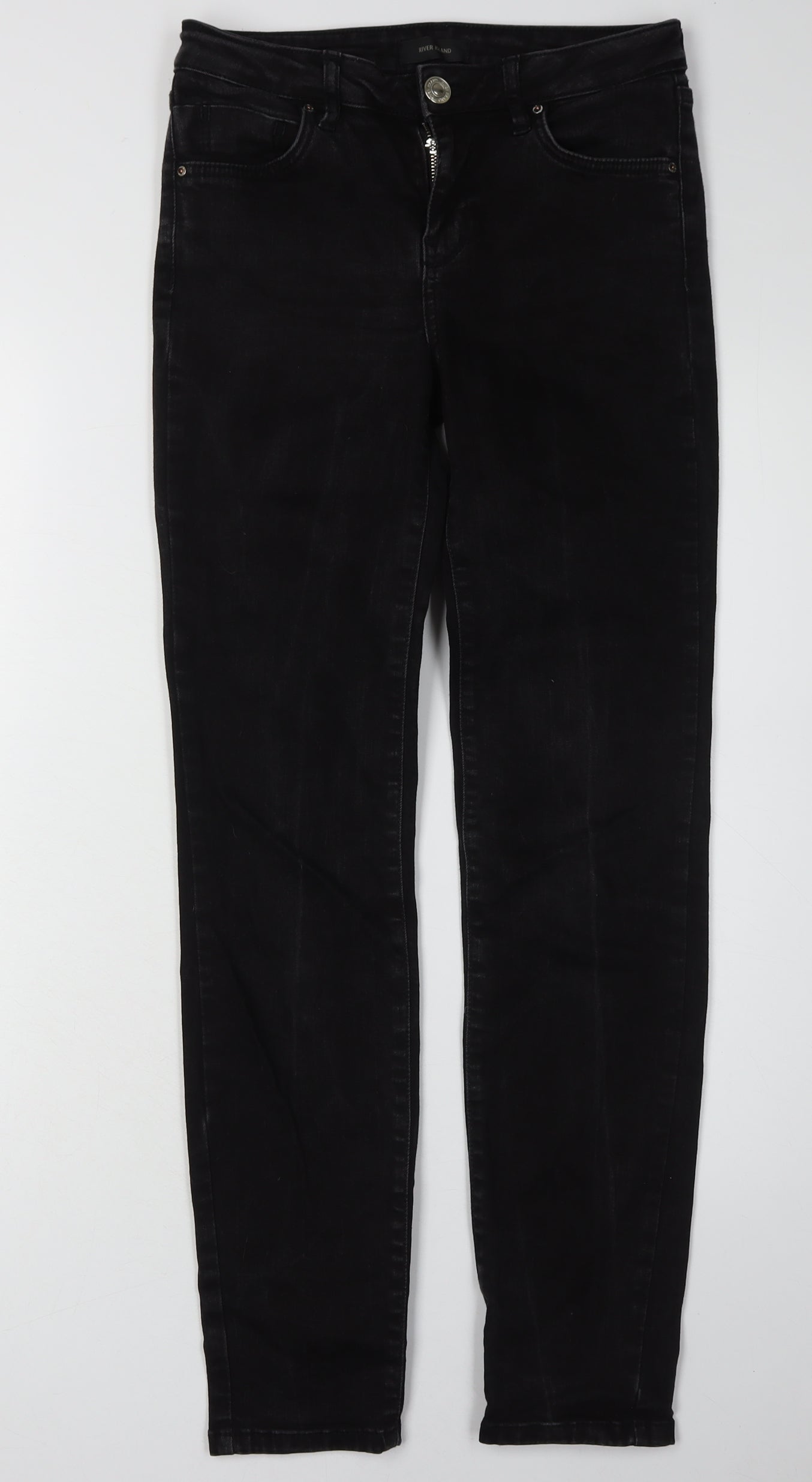 River Island Black Skinny Jeans, Women’s Size 8, Slim Fit