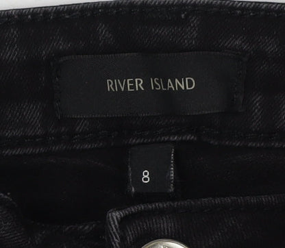 River Island Black Skinny Jeans, Women’s Size 8, Slim Fit