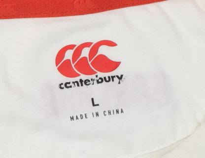 Canterbury Men's White Rugby T-Shirt, Size L