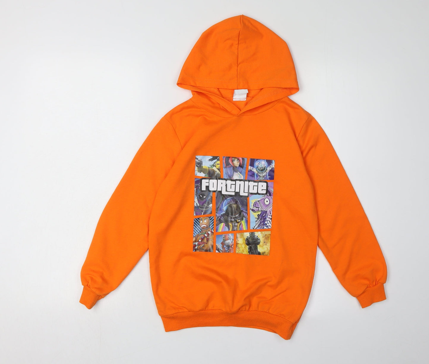 Fortnite Boys Orange Pullover Hoodie, Size 12 Years