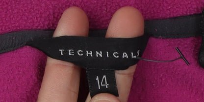 Technicals Women’s Pink Fleece Pullover Hoodie, Size 14