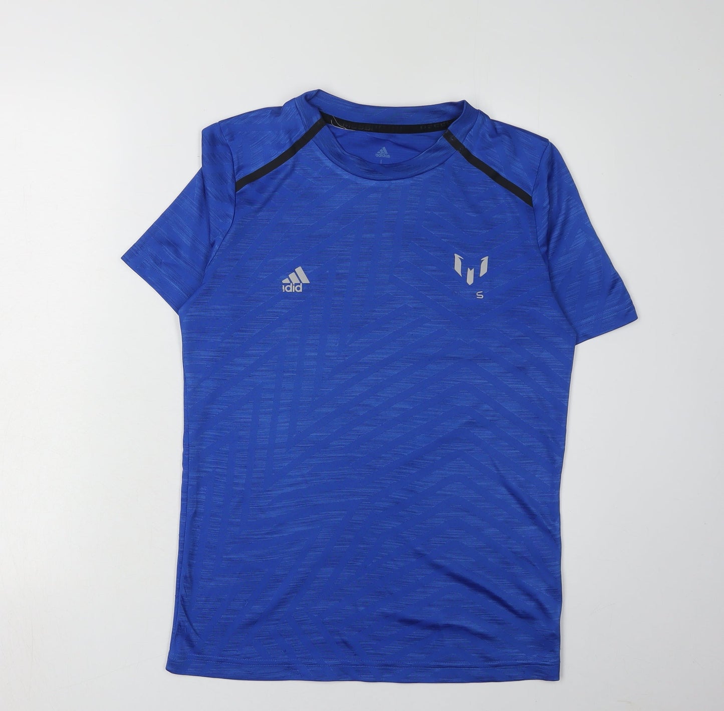 Adidas Boys' Blue Messi Football Jersey T-Shirt Large