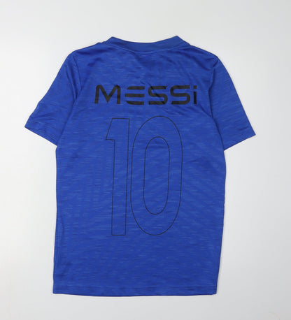 Adidas Boys' Blue Messi Football Jersey T-Shirt Large