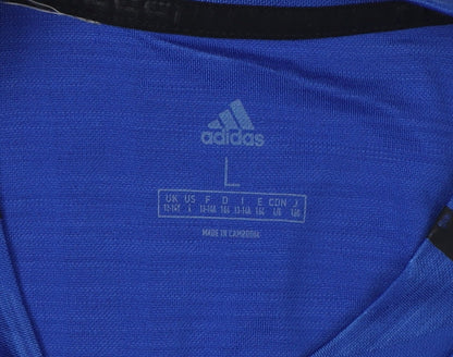 Adidas Boys' Blue Messi Football Jersey T-Shirt Large