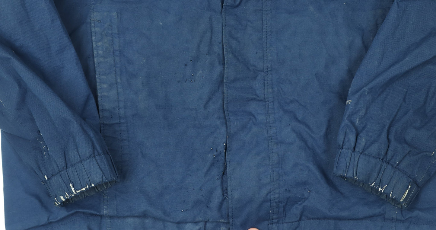 The North Face Boys Blue Rain Coat M - Waterproof Spring Autumn