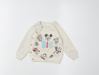 Disney Baby Unisex Beige Pullover Jumper 6-9 Months