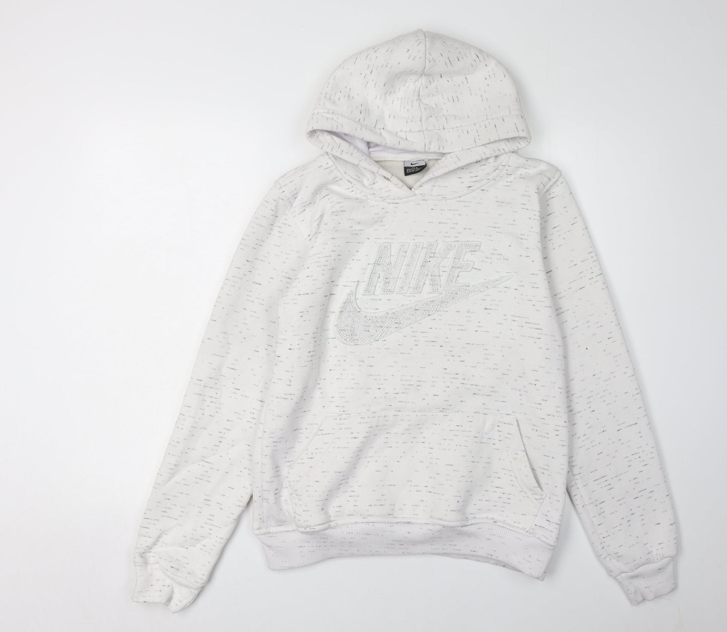 Nike Unisex White XL Pullover Hoodie with Logo