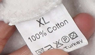 Nike Unisex White XL Pullover Hoodie with Logo