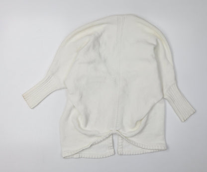 Womens UK Size 2 Karen Millen White Cardigan Jumper
