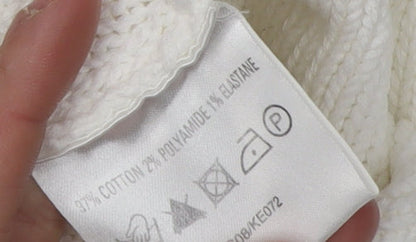 Womens UK Size 2 Karen Millen White Cardigan Jumper