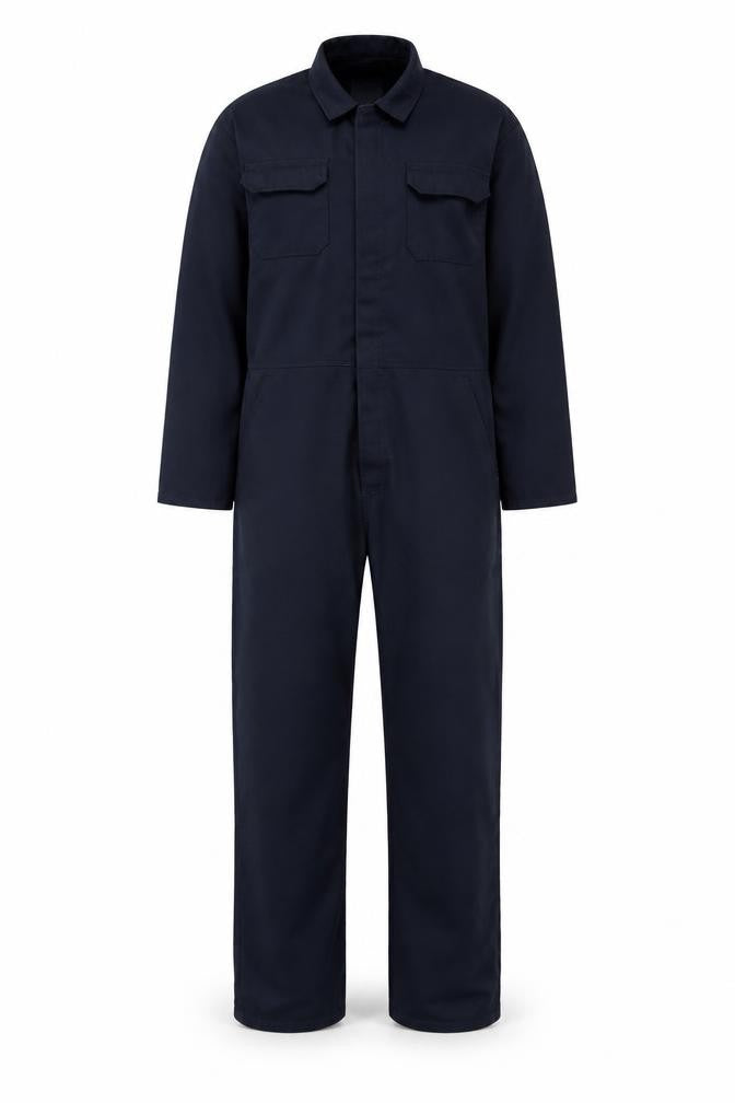 Front view of Fort Workwear boys’ blue coverall age 13 workwear