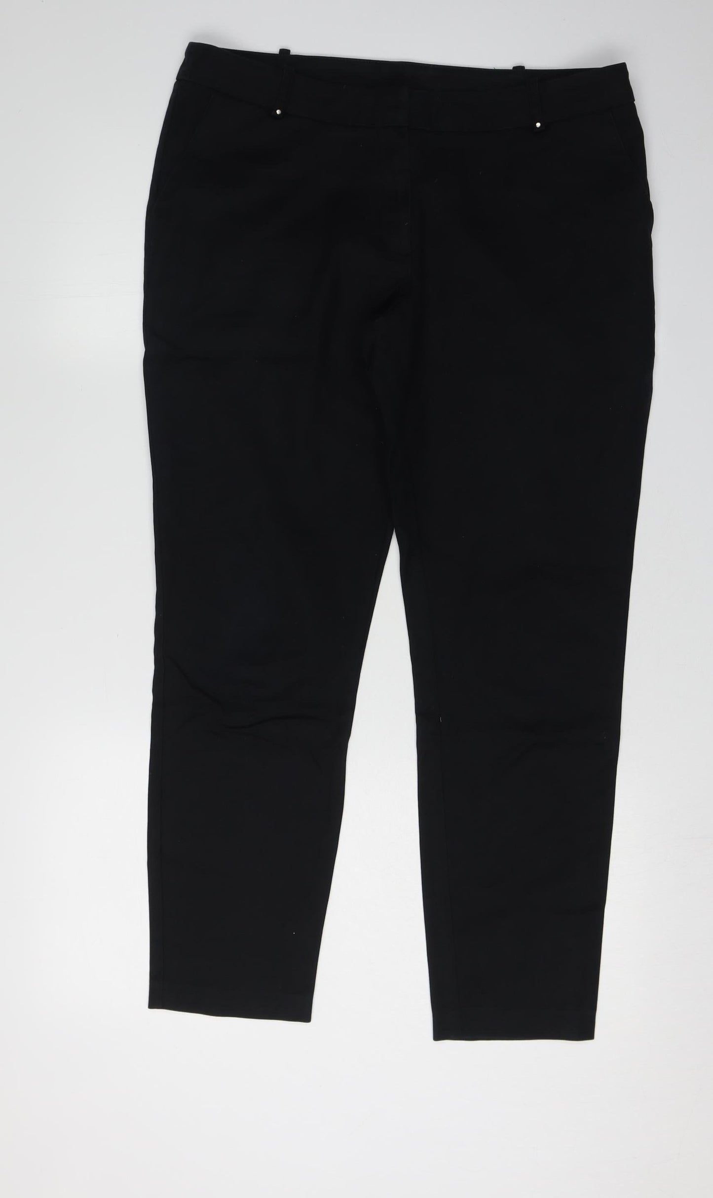 Womens UK Size 14 Redherring Slim Fit Skinny Black Trousers
