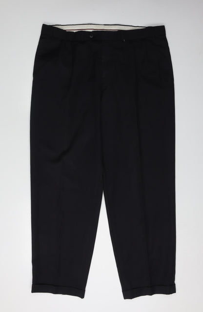 Mens UK Size L BHS  Formal Black Trousers