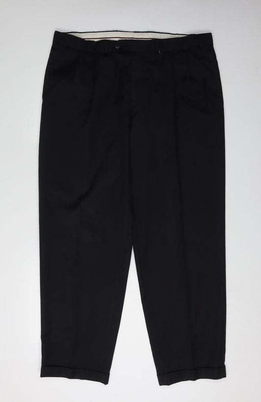Mens UK Size L BHS  Formal Black Trousers