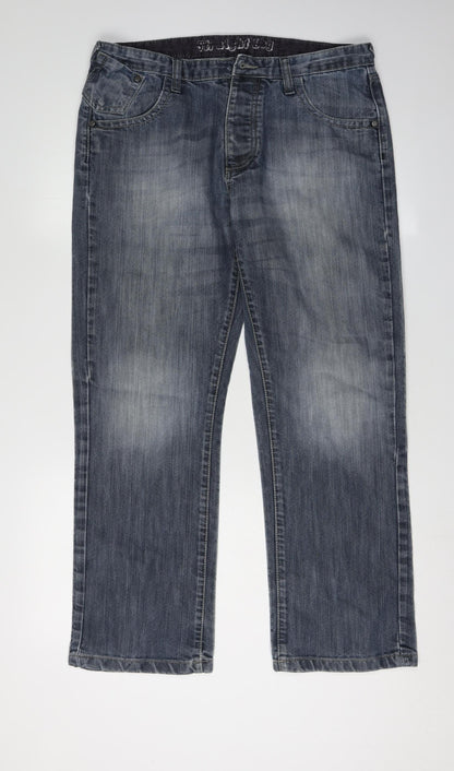 Denim Co Men's Blue Straight Jeans - Size L