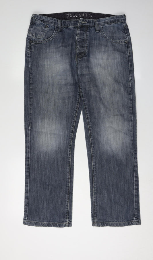 Denim Co Men's Blue Straight Jeans - Size L