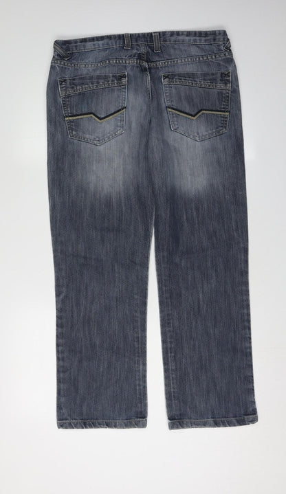 Denim Co Men's Blue Straight Jeans - Size L