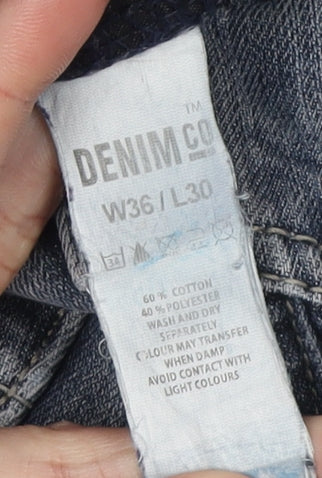 Denim Co Men's Blue Straight Jeans - Size L