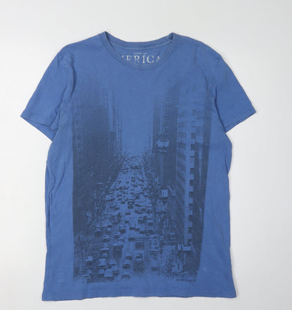 Mens UK Size M American Eagle Outfitters Blue  T-Shirt